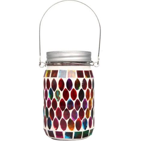 Lampe Solaire - Verre Coloré - Suspension Extérieure Intérieure - Pour Balcon Jardin Patio Fenêtre - Lot de 1 (1/5)