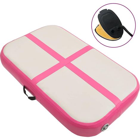 Tapis gonflable de gymnastique avec pompe 60x100x10 cm PVC Rose (1/5)