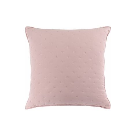 Housse de coussin 60 x 60 cm microfibre bicolore Mellow chic Rose/blanc (1/3)