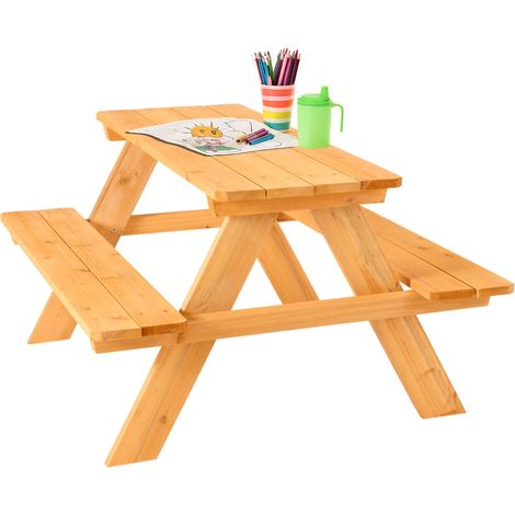 FableKids Arne für 4 Kindersitzgarnitur Picknicktisch Kinder Massivholz (1/5)