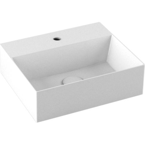 Lavabo Elegance sospeso/appoggio 42x35 monoforo in ceramica