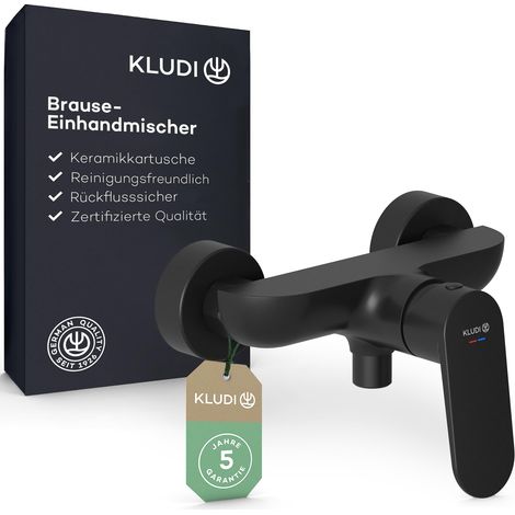 X1 robinet de douche pour 1 consommateur, montage mural en saillie avec raccords en S, mitigeur de douche monocommande avec cartouche en céramique, mitigeur douche en (1/5)