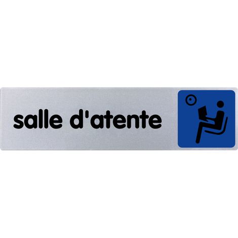Plaque de porte Salle d'attente - couleur 170x45mm - 4033457
