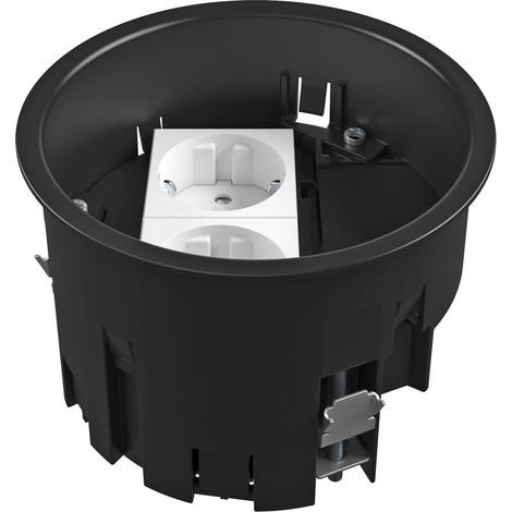 OBO Bettermann Soporte de montaje para GES R2 con VDE doble poliamida negro grafito RAL 9011, 7408832