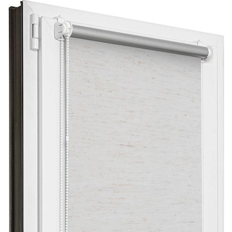 Store Enrouleur Occultant - 1 Pièce - Lin et Thermique - Isolation Sans Perçage - Porte et Fenêtre - 40 x 120 cm (1/5)