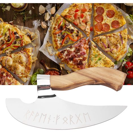 Hachette Viking artisanale pour découper les pizzas - Outil de découpe de pizza durable et de haute qualité en acier inoxydable (1/5)