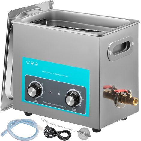 Nettoyeur Ultrasonique 6,5L avec Chauffage et Minuteur pour Bijoux, Lunettes, Bagues, Dentiers et Instruments de Musique (1/5)