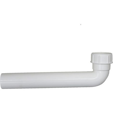 Schläfer 439102 Prolunga Sifone Salvaspazio Universale, Tubo per Scarico Lavandino con Curva a Gomito in PVC, Raccordo 1 1/2" e Tubo Ø 40 X 250mm