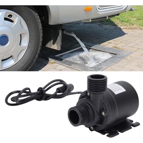 Pompe à eau 12 V CC, moteur sans balais, haute pression, silencieuse, pour système de circulation solaire, piscine, camping-car, yacht, bateau, débit 800 l/h, hauteur de refoulement 5 m