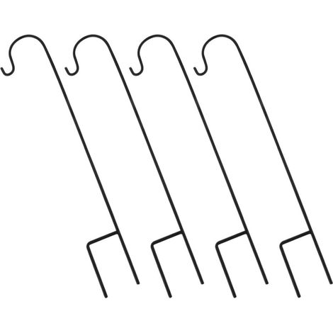 Stück Schwarze Eisen Shepherds Hooks für Outdoor
