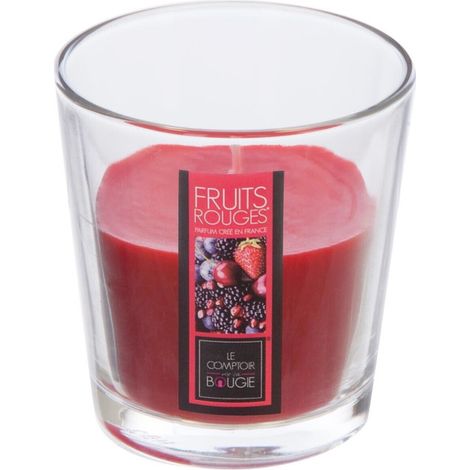 Bougie Parfumée en Verre "Nina" 90g Fruits Rouges