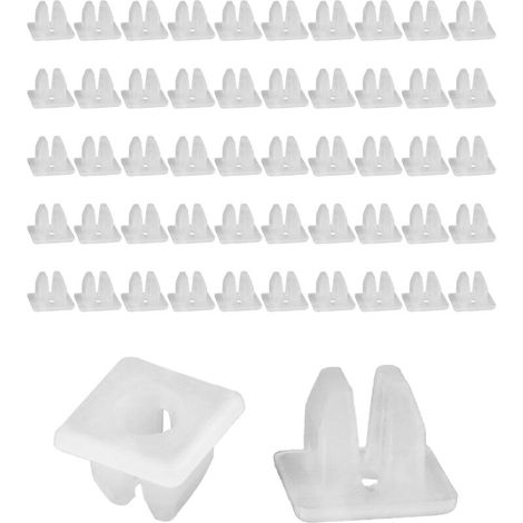 50 Pièces Oeillets de Vis Véhicule Insérer des Écrous en Plastique,pour Trou Carré 7x7 mm,Expansibles Clip de Fixation en Plastique,pour Voitures,Camping-Cars,SUV,Camions