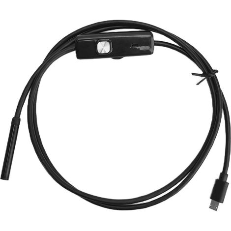 Caméra d'inspection endoscopique étanche USB avec lumière LED, câble rigide flexible 2m (6,6ft), pour contrôle visuel et diagnostic technique. (1/5)