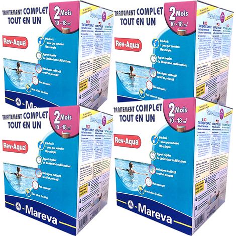 Kit traitement piscine complet - Rev-Aqua 10/18 m3 - 8 mois de Mareva