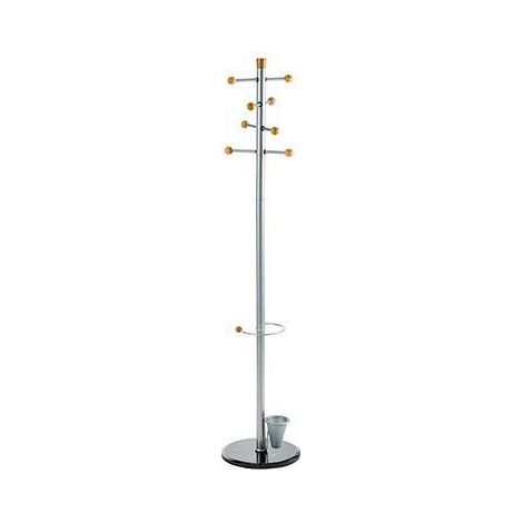 Garderobenständer 38 x 175 cm (D. x H) Metall pulverbeschichtet silber (1/3)