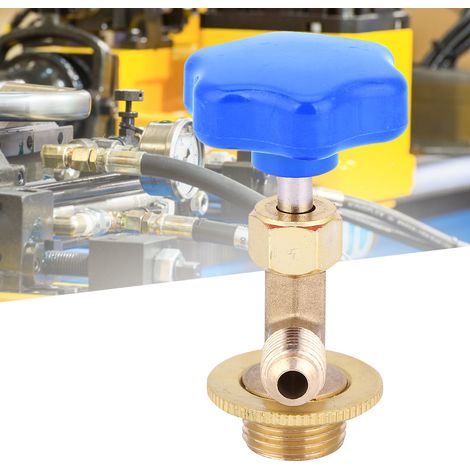 Ouvre-bouteille de réfrigérant, vanne de distribution en laiton 1/4 SAE pour climatisation R134/R22 (1/5)