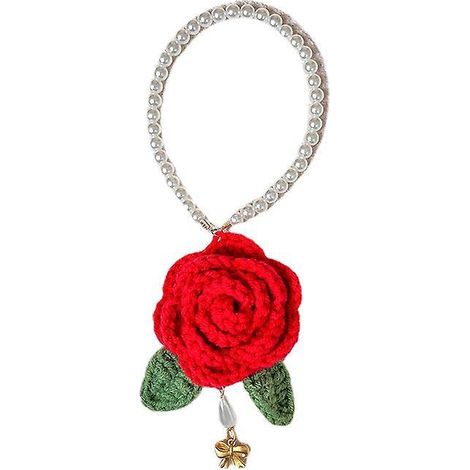 voiture Suspendue Rose Rouge Ornement Miroir De Voiture Suspendu Pendentif Pendentif Voiture Intrieur Dcoration Automatique Accessoires (1/5)