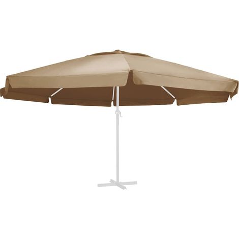 vidaXL Replacement Fabric for Outdoor Parasol Taupe 610 cm (1/4)