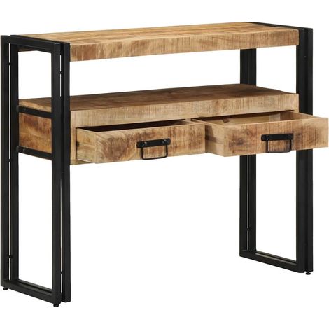 Maison Exclusive - Table console Marron 90 x 33 x 75 cm Bois de mangue massif (1/5)