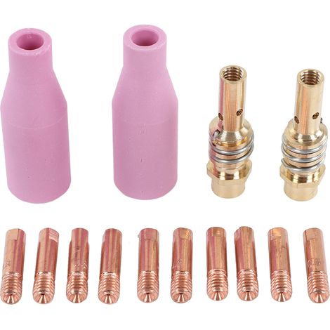 Jeu de 14 buses et cônes céramiques pour torches plasma et postes de soudage MIG 15AK (1/5)