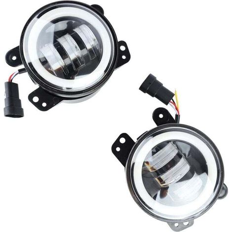 Feux Antibrouillard, 2 Pièces, Feux Antibrouillard pour Pare-chocs, étanches, 4 Pouces, LED, Haute luminosité, Feux de Conduite, Remplacement pour A (1/4)