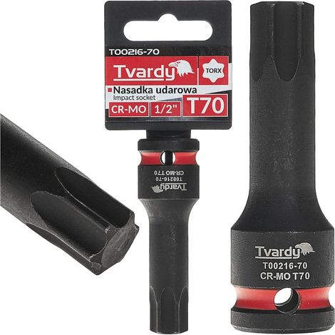 Douille à impact Torx 1/2" T70 CR-MO (10/100) (1/4)