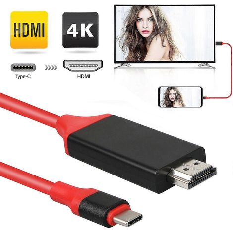 Adaptateur câble MHL USB Type C vers HDMI 1080p HD pour téléviseurs Samsung, Motorola, Android et LG (25-26 broches). (1/5)