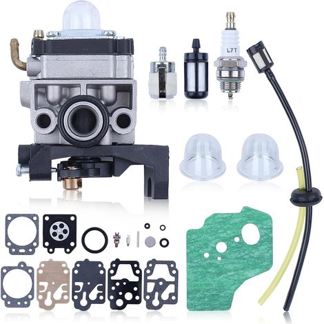 Débroussailleuse Carburetor pour Honda GX35 GX25 GX22 GX31 Remplace OEM 16100-Z0Z-034 avec Joint, Bougie, Tuyau, Bulles d'huile, Filtre à carburant Pièces de rechange (1/5)