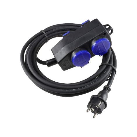 ChiliTec 4-fach Steckdosenblock mit 5m Kabel Schutzkontakt-Steckdosen