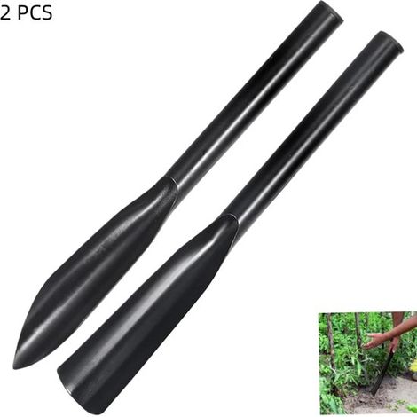 pezzi - Tuintroffel - draagbare tuinschep - 1 handtroffel in 1 sep - avec handvat - pour tuinieren, verplanten en wieden - 32×5cm - nero (1/5)