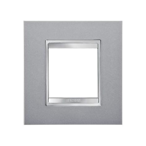 PLAQUE LUX INT. 2P TITANE GEWISS GW16222VT