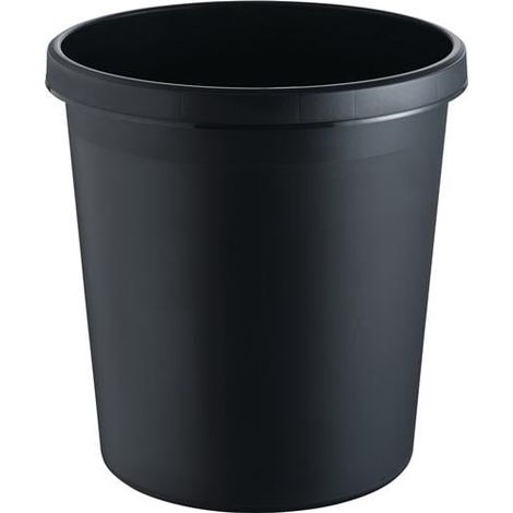 helit papelera 18 l H331xØ315 mm con borde negro - H6123895 (1/3)