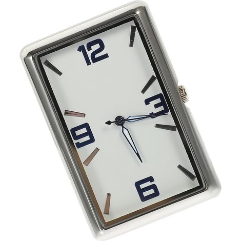 Square Adhesive Clock for Car Dashboard Fluorescent Analog