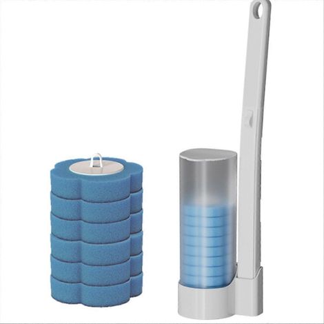 Ensemble de brosses de toilette jetables sans contact pour usage domestique (1/5)
