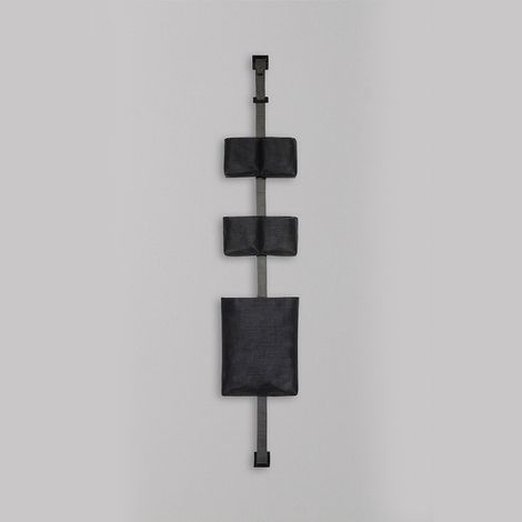 Ever TAPE STORAGE ORGANIZER CON FASCIA GRIGIA 2 GANCI 2 BASKET SMALL DOUBLE + 1 LARGE NERO codice prod: EVTPK160BN (1/5)