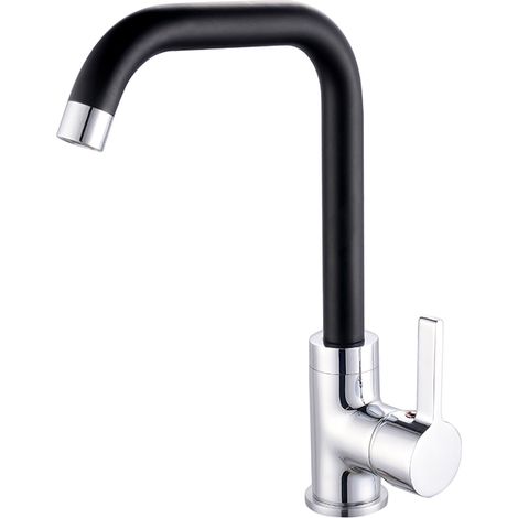 Grifo de fregadero alto con caño en forma de L COLORADO by Eurosanit cromado/negro