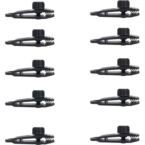 10 clips de fixation robustes pour bâches, stores, tentes, caravanes, voitures et piscines. (1/5)