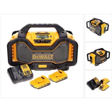 Radio a batteria DeWalt DCR 027 D2 DAB+ 10,8-18,0 V + 2 batterie 2,0 Ah + caricabatterie
