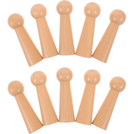 10 crochets muraux bois - 27x88 mm - pour serviettes et clés (1/5)