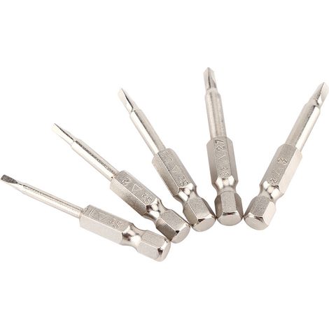 5 Stück 50 mm 1/4"-Sechskant-Dreieckschraubendreherbits Δ1,8/Δ2,0/Δ2,3/Δ2,7/Δ3,0 Stark magnetisch (1/5)