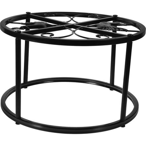 Support Métallique pour Mangeoire et Abreuvoir Poulets Rack Surélevé Stable Rond Installation Facile pour Alimentation Simultanée Eau et Nourriture Adapté Poulailler Extérieur (1/5)