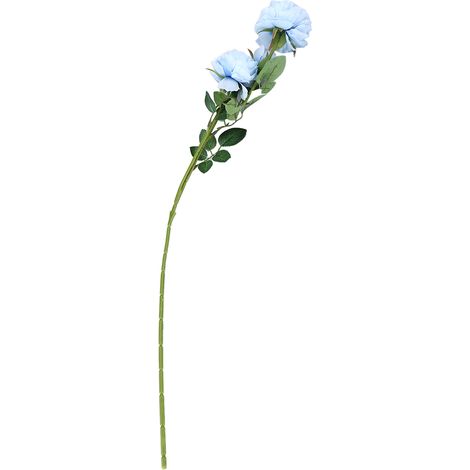 Bouquet De Pivoines Artificielles - 3 Têtes En Soie Pour Décoration Mariage Et Jardin - Bleu - Lot De 1