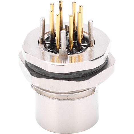 Connecteur Jack 8 broches IP67 étanche, panneau arrière monté PCB, type X soudure fil M12-F1-S8X (1/5)