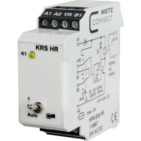 metz-connect 110667 relé gris 24 V compacto fiable