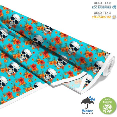 TESSUTI DECORATIVI PER ESTERNI OXFORD - Motivo Teschio I DX4155 (1/5)