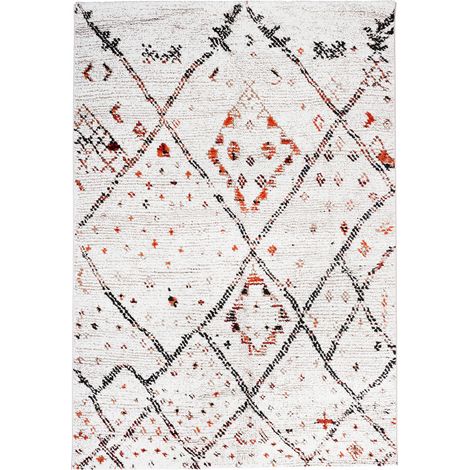 Tapis berbère motifs tribaux 120x170 crème MORYLA (1/5)
