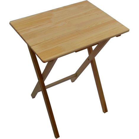 Table Pliante en Bois pour Ordinateur Portable - Naturel (1/5)