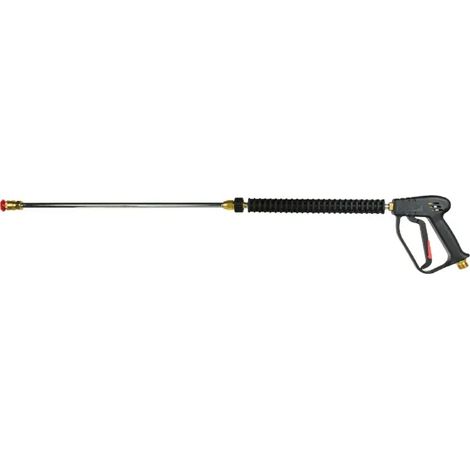 Pistolet professionnel noir pour nettoyeurs haute pression – Compatible M22 KARCHER – Pression 280 bar – Débit 25 L/min – Fonction verrouillage – Geko (1/3)