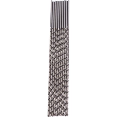 Jeu de 10 forets hélicoïdaux extra-longs, outils d'usinage à queue droite en acier rapide, 2,5 x 200 mm (1/5)