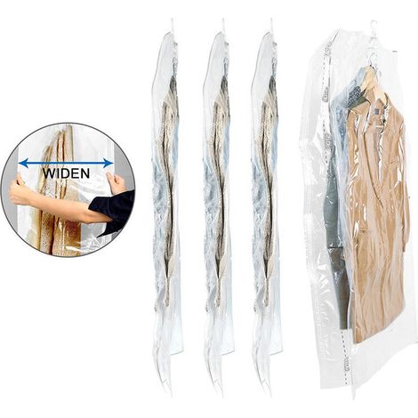 Sacs Rangement sous Vide Suspendu Lot de 4 Housses de Rangement sous Vide 4 Long 135x70x38cm Lefou (1/5)